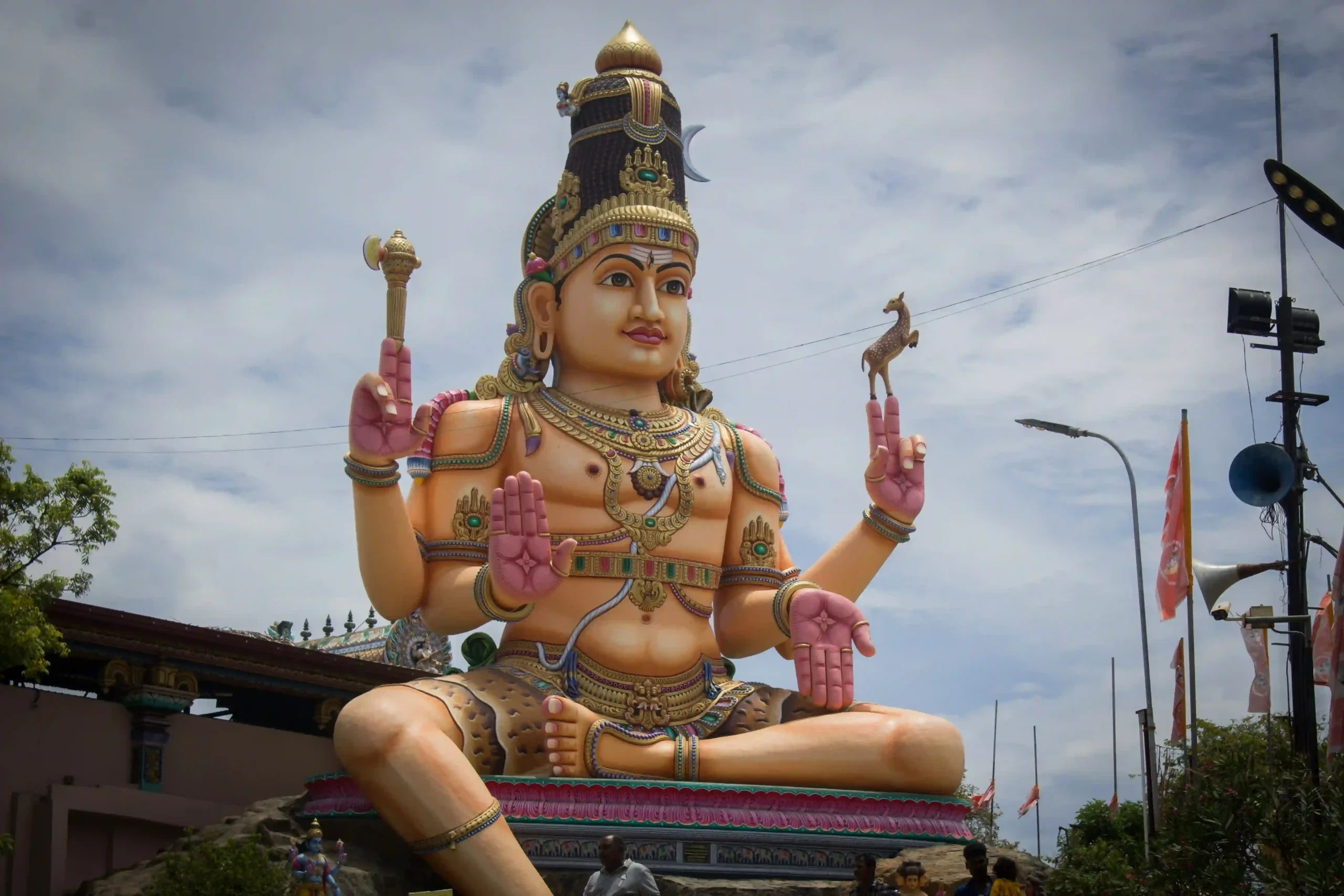 Large Shiva statue at Koneswaram Temple in Trincomalee, Sri Lanka